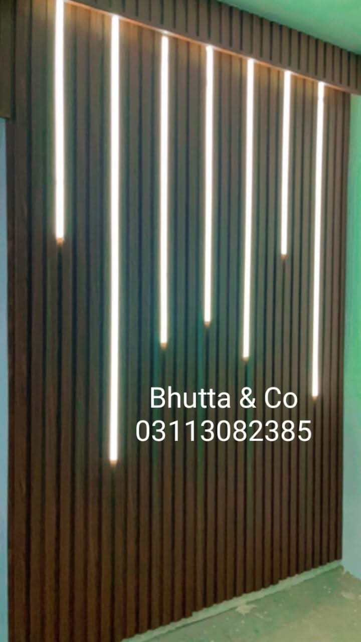 Modern wood cladding feature wall